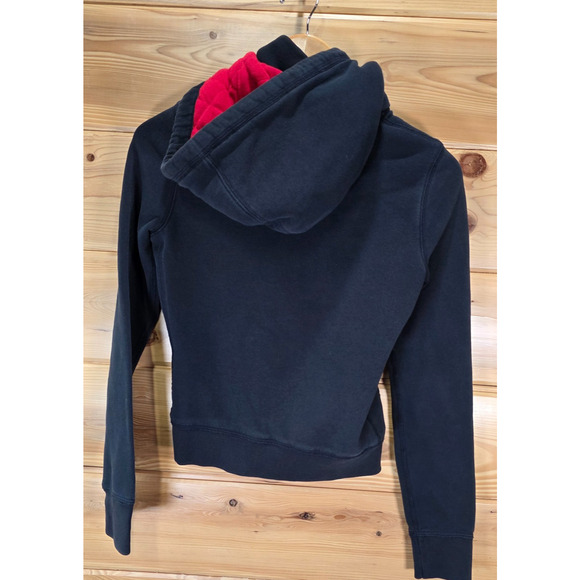 VTG Abercrombie & Fitch Full Zip Hoodie Moose Logo Jacket Women Small - Picture 3 of 11